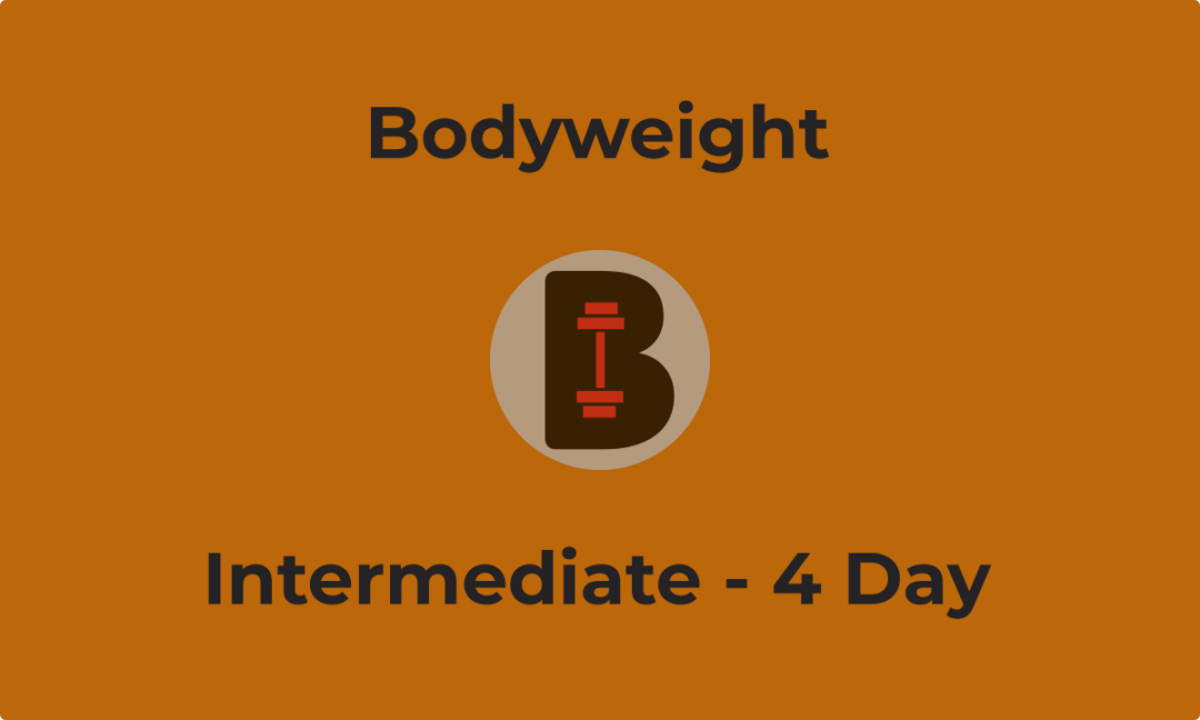 Bodyweight Intermediate – 4 Day
