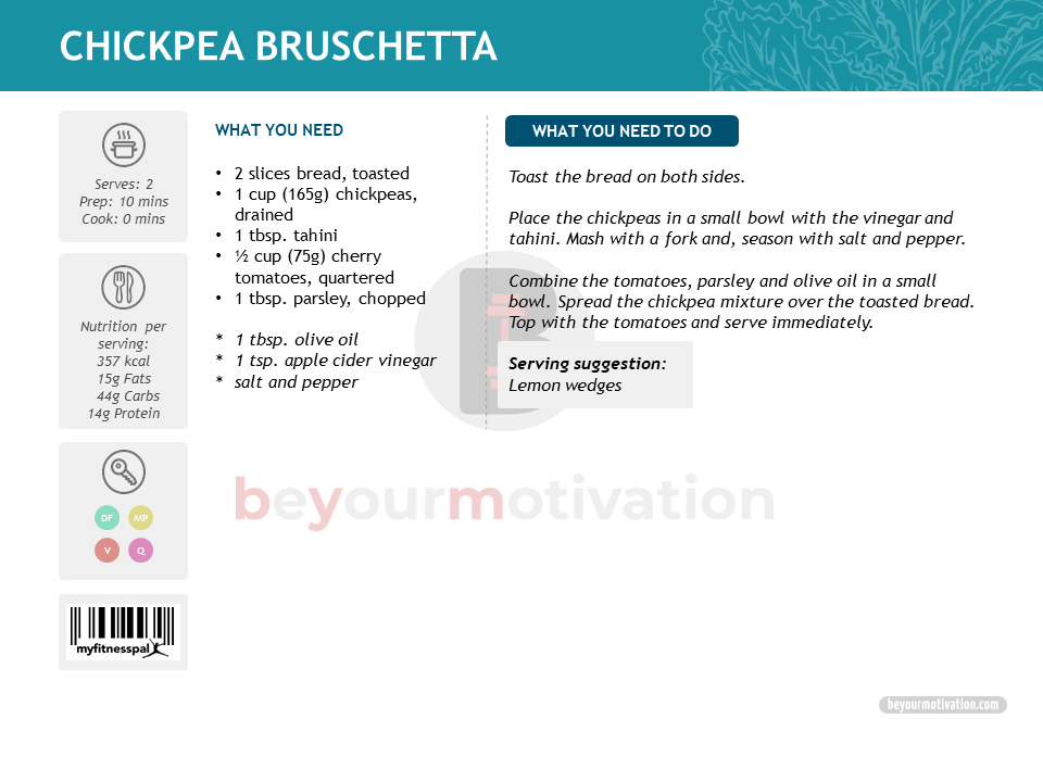 Chickpea Bruschetta Recipe