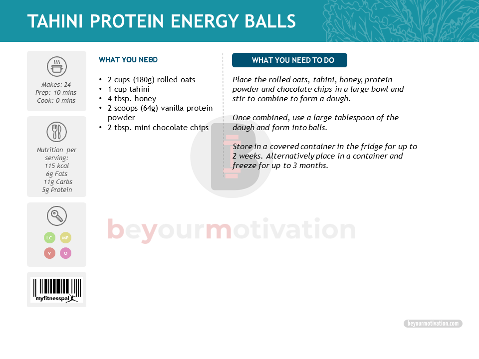 Tahini Protein Energy Balls recipe