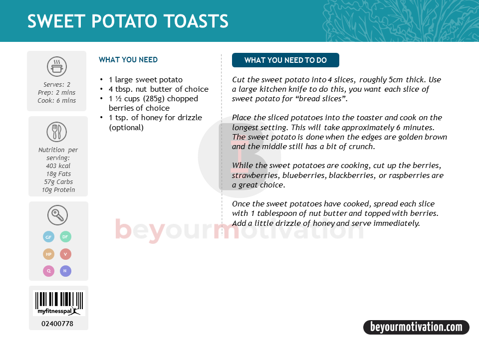 Sweet potato toast recipe