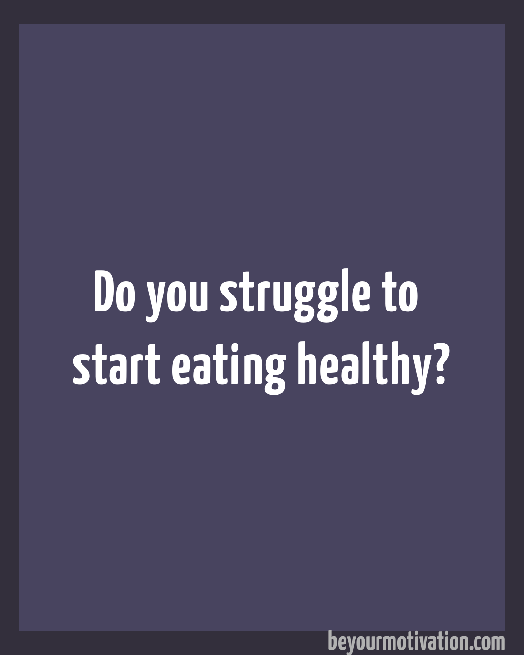 Start eating healthy cover