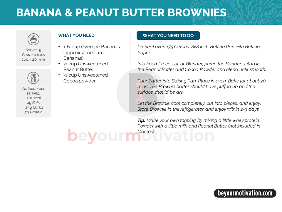 Banana and Peanut Butter Brownie Recipe